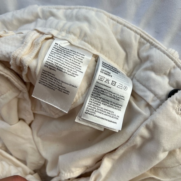 H&M Men’s Corduroy Off White Trousers Pants Pleated Size 31 X 29 - Picture 9 of 9